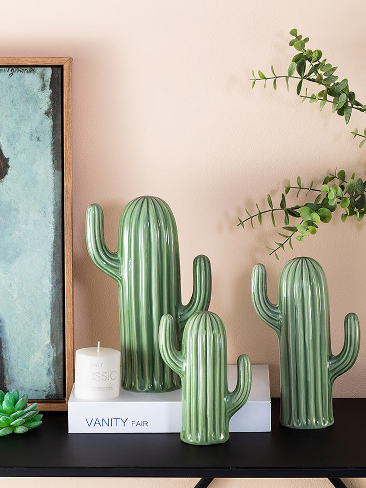Decorazione a forma di Cactus in ceramica