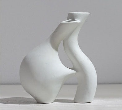 Vasi in ceramica bianca design astratto – AllaRicerca Shop