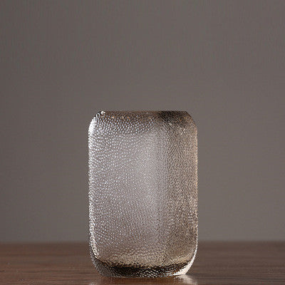 Vasi in vetro rettangolari con effetto ghiaccio