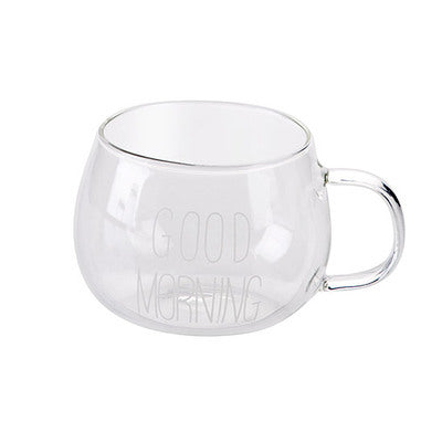 Bicchiere / Tazza di vetro trasparente Good Morning