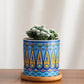 Piccolo vaso in ceramica con disegni rustici