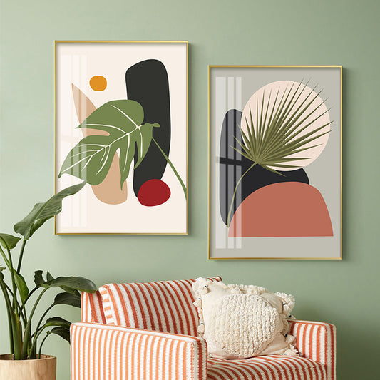 Quadro poster Foglie e Forme colorate