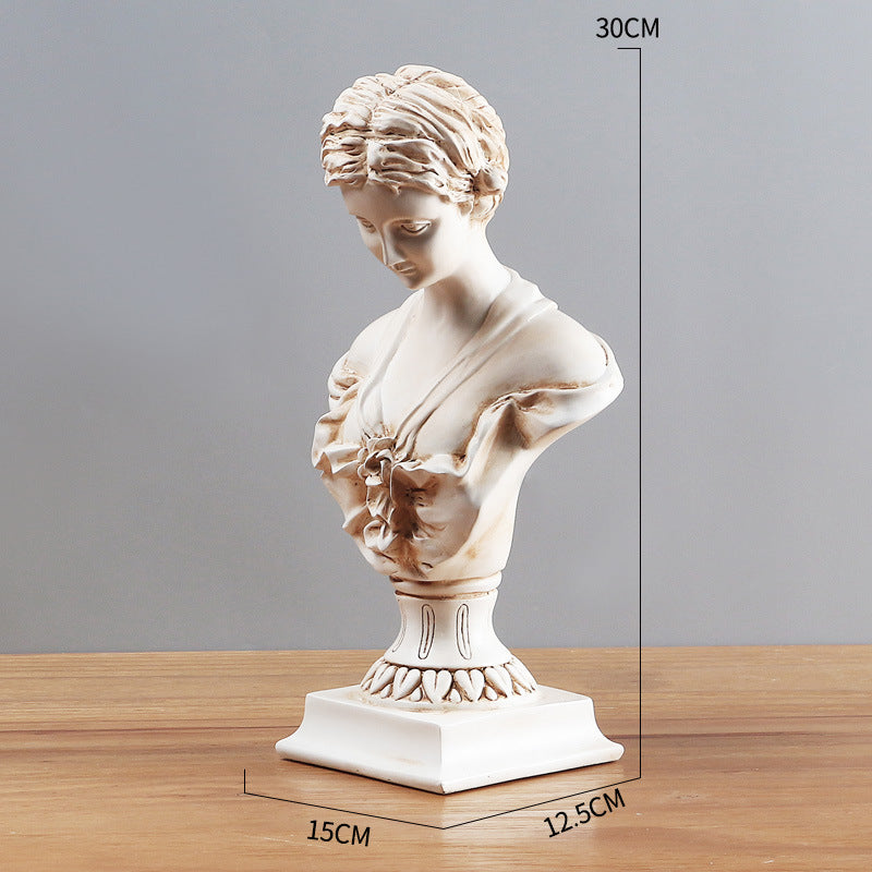 Statuina busto donna stile classico