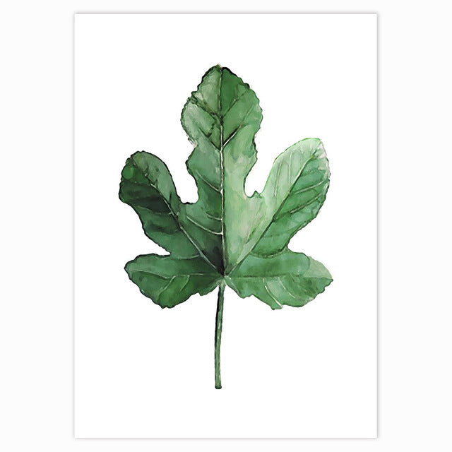 Quadro poster foglie color verde