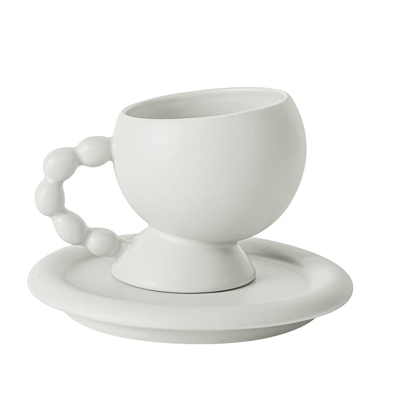 Set tazza con piattino in ceramica Stile Moderno