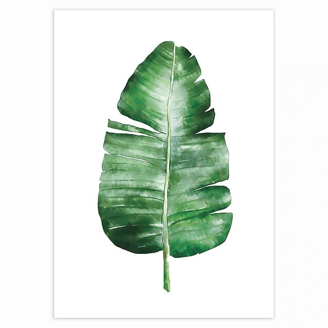 Quadro poster foglie color verde