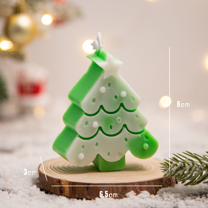 Candela design natalizio realizzata a mano in cera di soia
