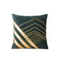 Federa per cuscino elegante con disegni geometrici orizzontali dorati