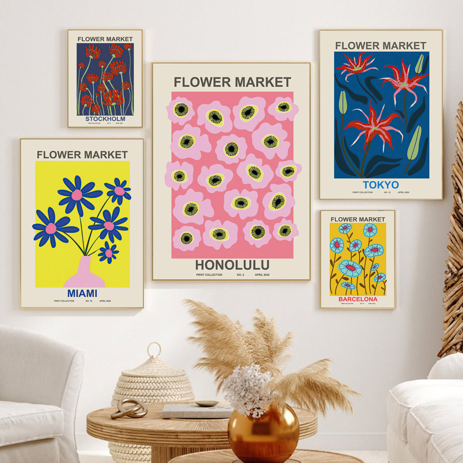 Quadro poster Fiori  "Flower Market"