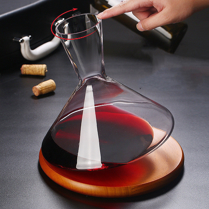 Decanter Balance con base di legno