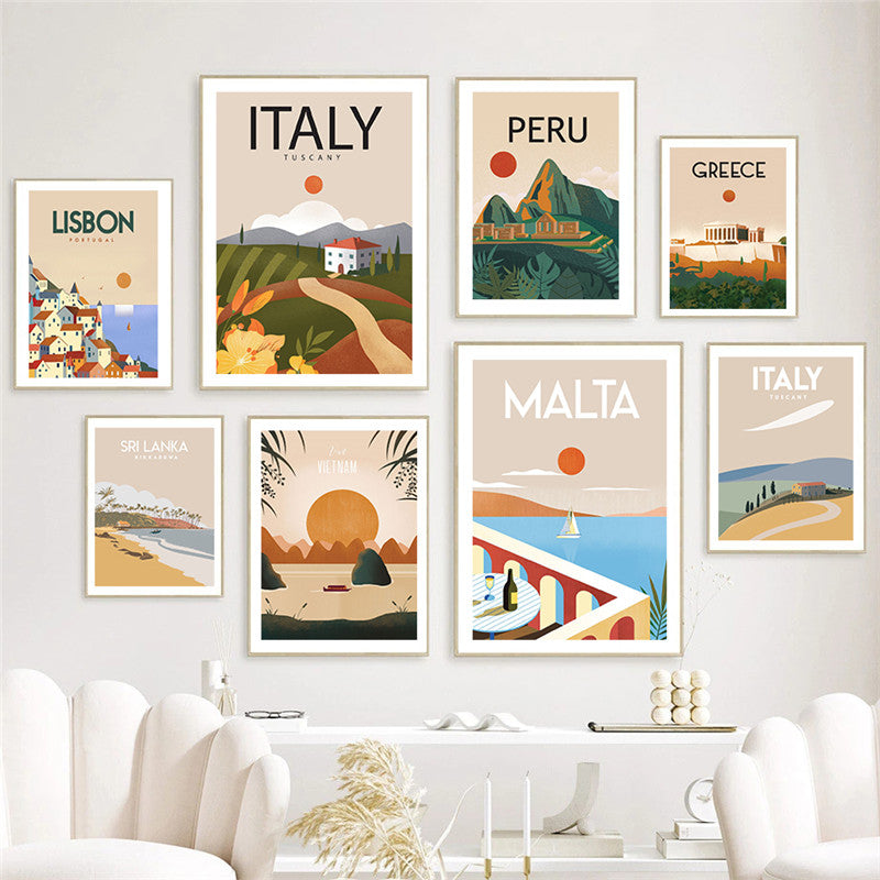 Quadro poster città e paesi esotici 2