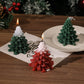 Candela design natalizio realizzata a mano in cera di soia