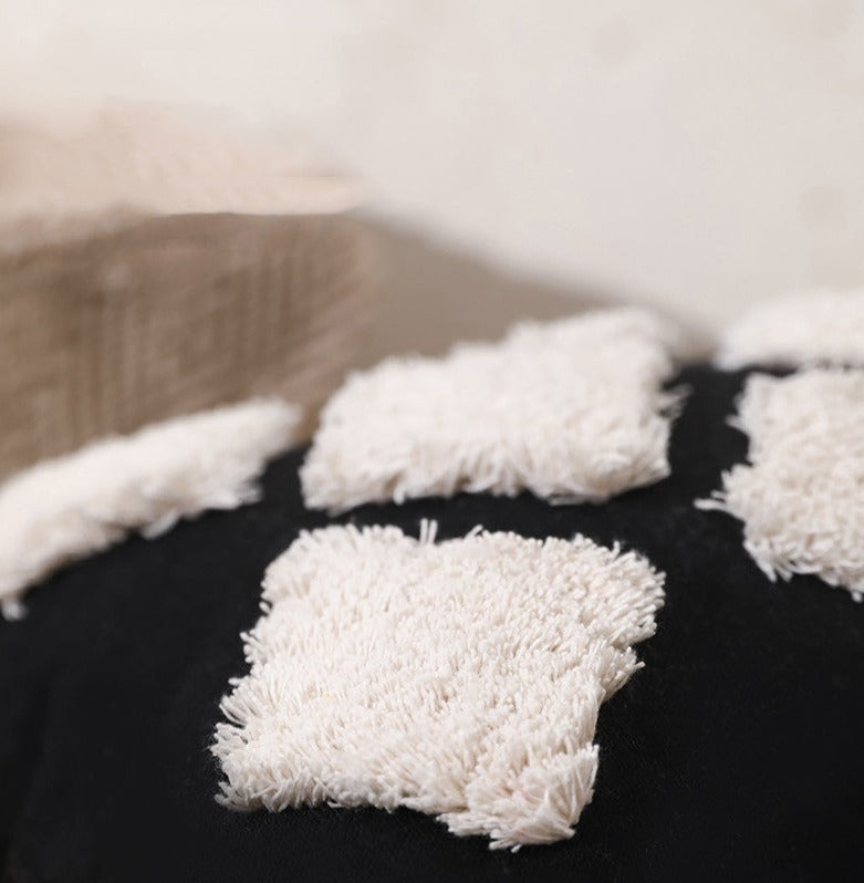 Cuscino con fodera in cottone stile Marocchino con pompon