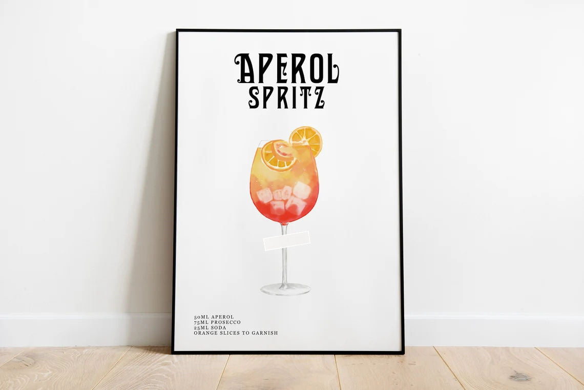 Quadro poster cocktail e piante