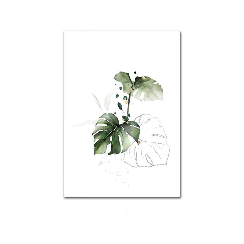 Quadro minimalista con foglie esotiche