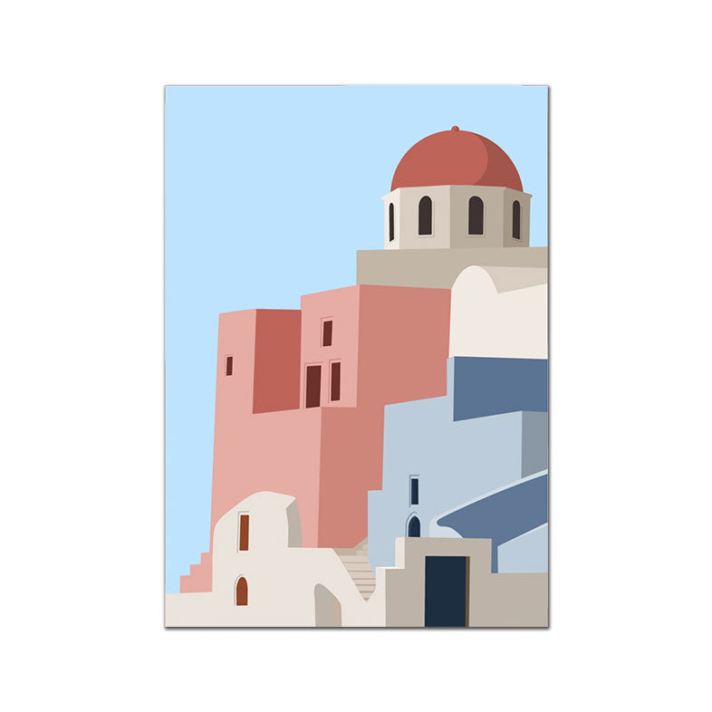 Quadro poste Santorini Grecia 