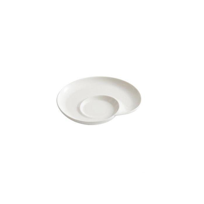 Piatto bianco in ceramica Spirale