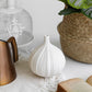 Vaso bianco in ceramica con collo lungo elegante 