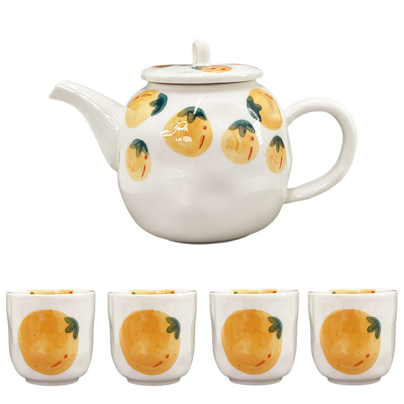 Set Teiera con 4 tazze "Frutta e Agrumi"