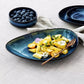 Piatti ceramica a forma irregolare Conchiglia Blu