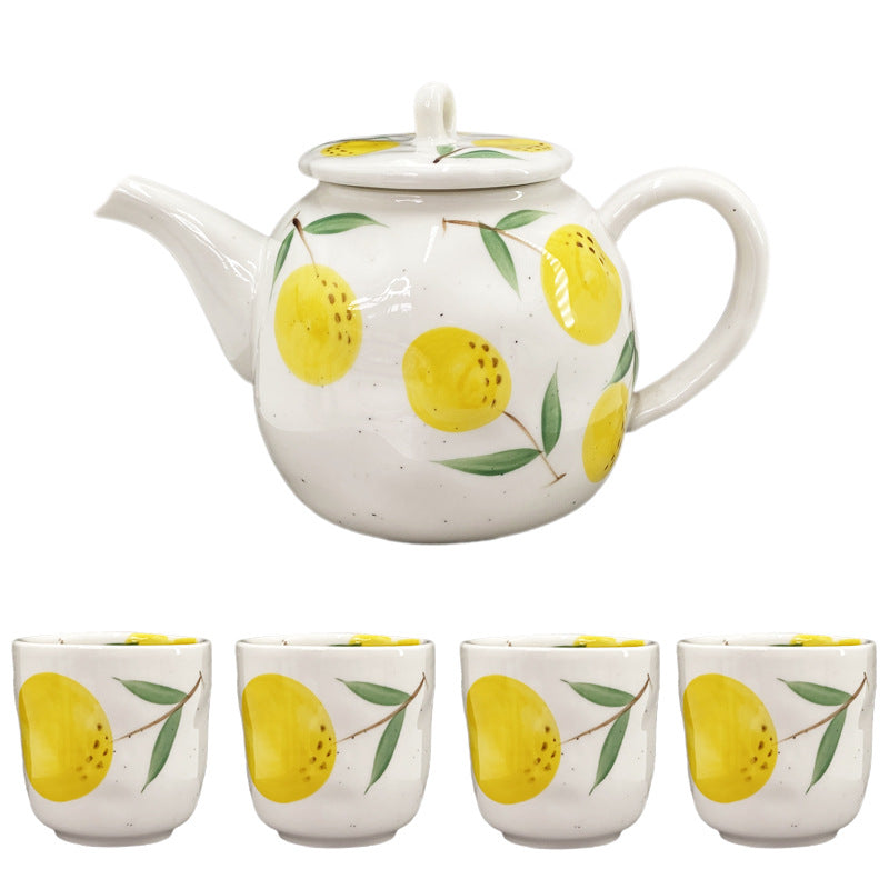 Set Teiera con 4 tazze "Frutta e Agrumi"