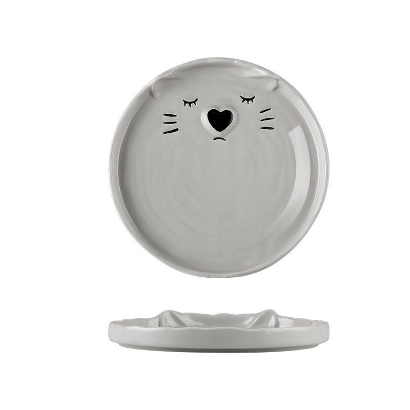 Piatto e Ciotola e Tazza in ceramica Gatto Simpatico