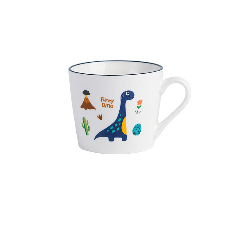 Piccola tazza con dinosauri in ceramica