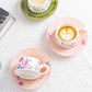 Set in ceramica tazza con piattino Flower Power idea regalo