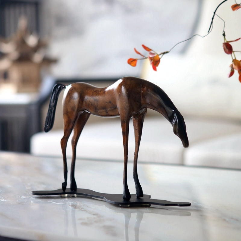Cavallo elegante realizzato artigianalmente in alluminio