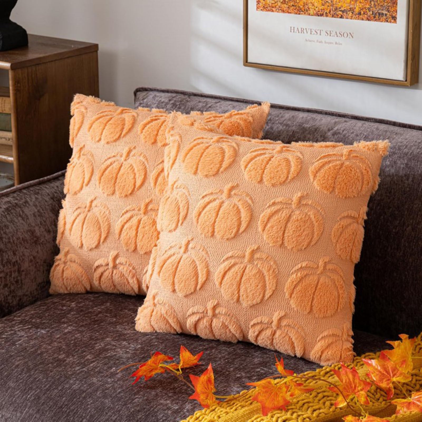 Fodera decorativa autunnale con zucche per Halloween