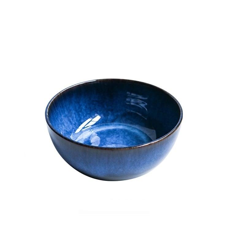 Insalatiera in ceramica colore blu