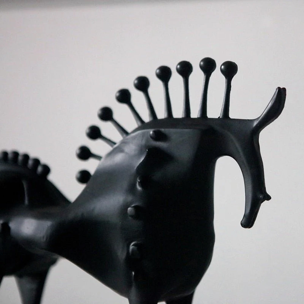 Scultura Cavallo in metallo Design Astratto