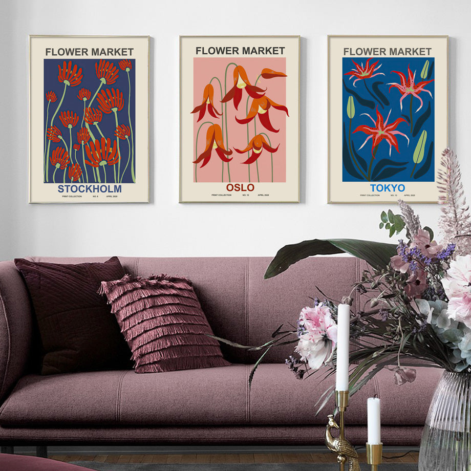 Quadro poster Fiori  "Flower Market"