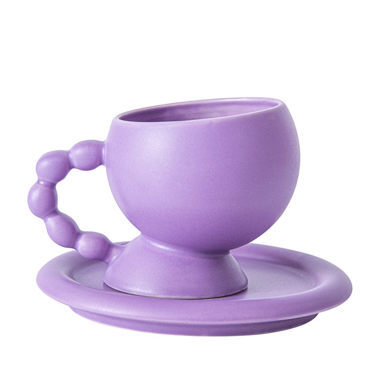 Set tazza con piattino in ceramica Stile Moderno