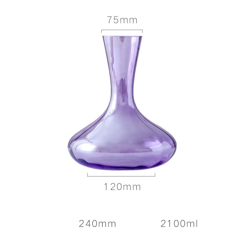 Decanter e Bicchieri di vetro color viola