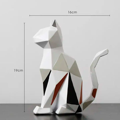 Decorazione con forme geometriche a forma di coniglio e gatto