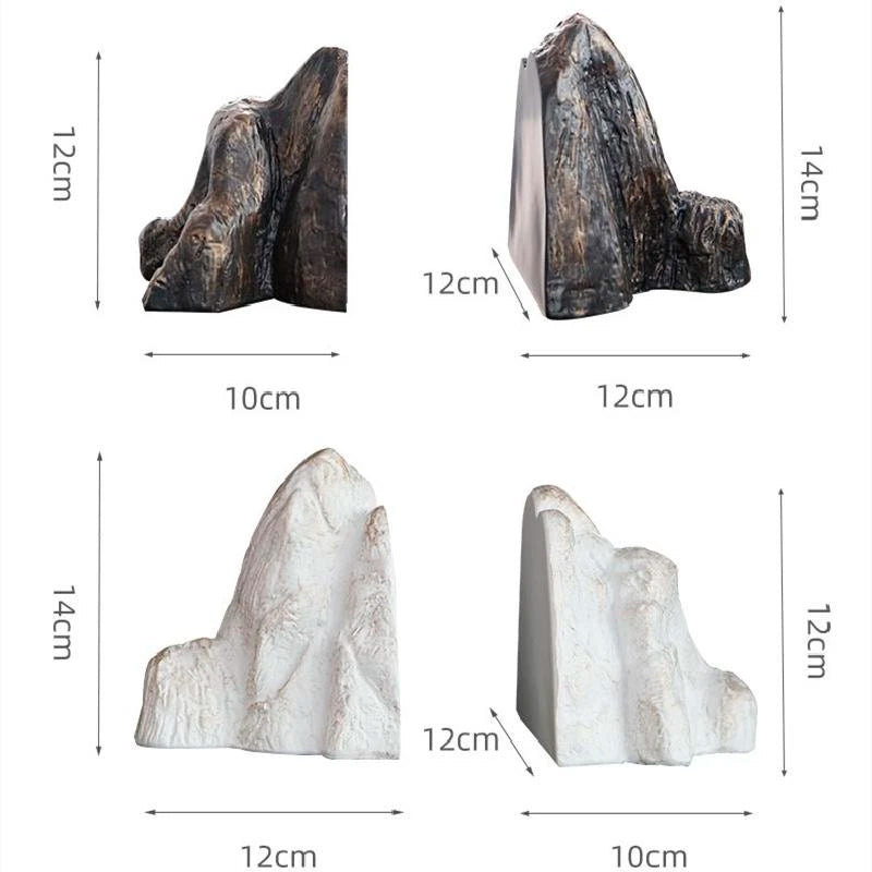 Fermalibri a forma di roccia / montagna