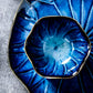 Piatto, Ciotola e Cucchiaio in ceramica a forma di fiore blu