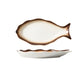 Piatto in ceramica a forma di pesce