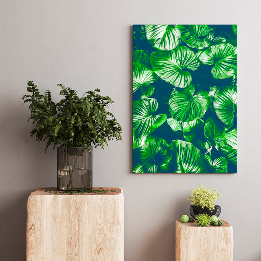 Quadro poster foglie tropicali verdi