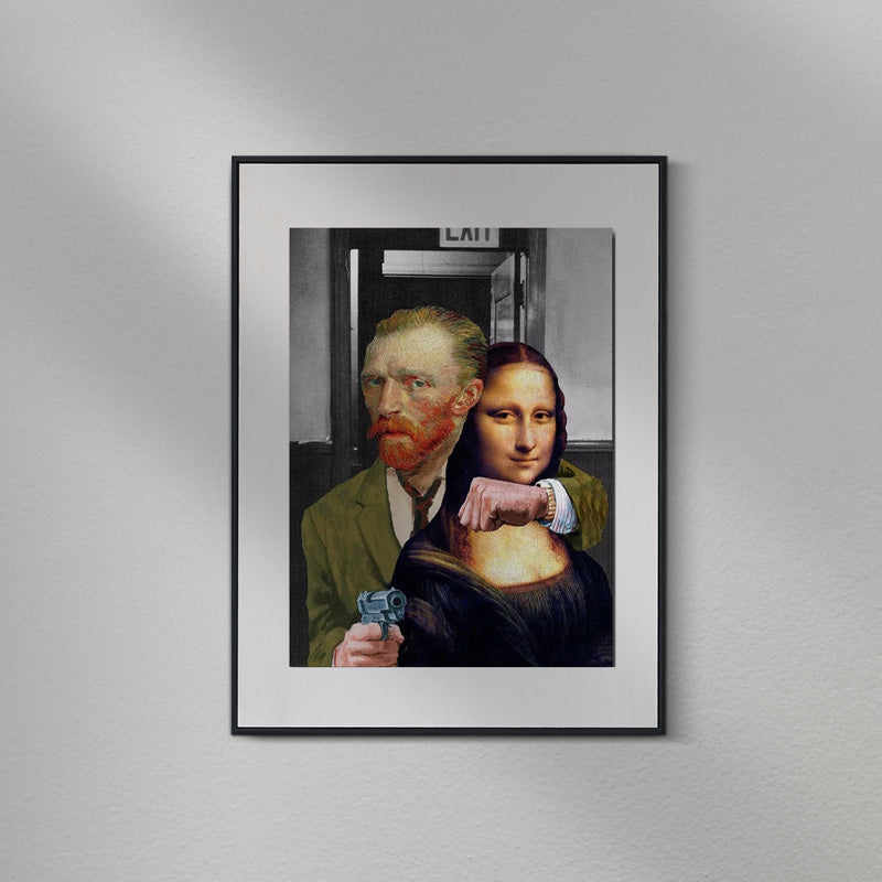 Quadro poster Van Gogh e Monalisa