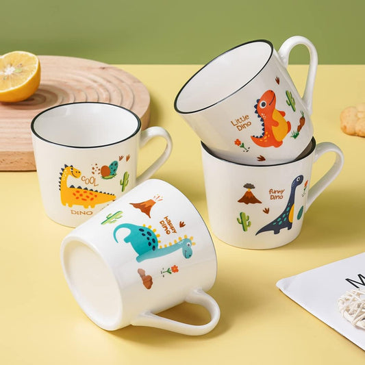 Piccola tazza con dinosauri in ceramica