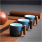 Tazze in ceramica e portatazze in legno stile Giapponese