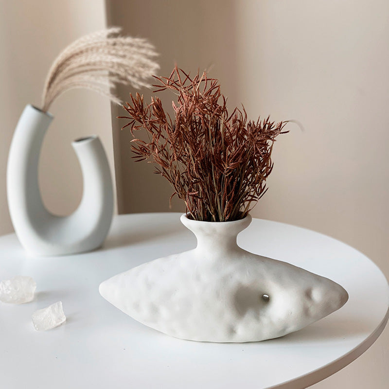 Vaso in ceramica bianco stile nordico
