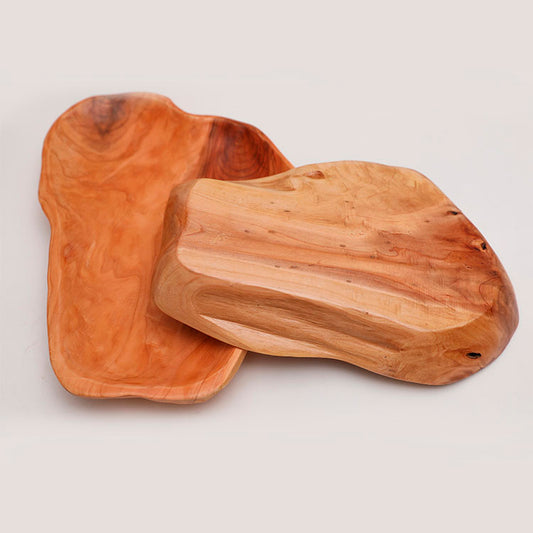 Vassoio artigianale in legno di forma irregolare