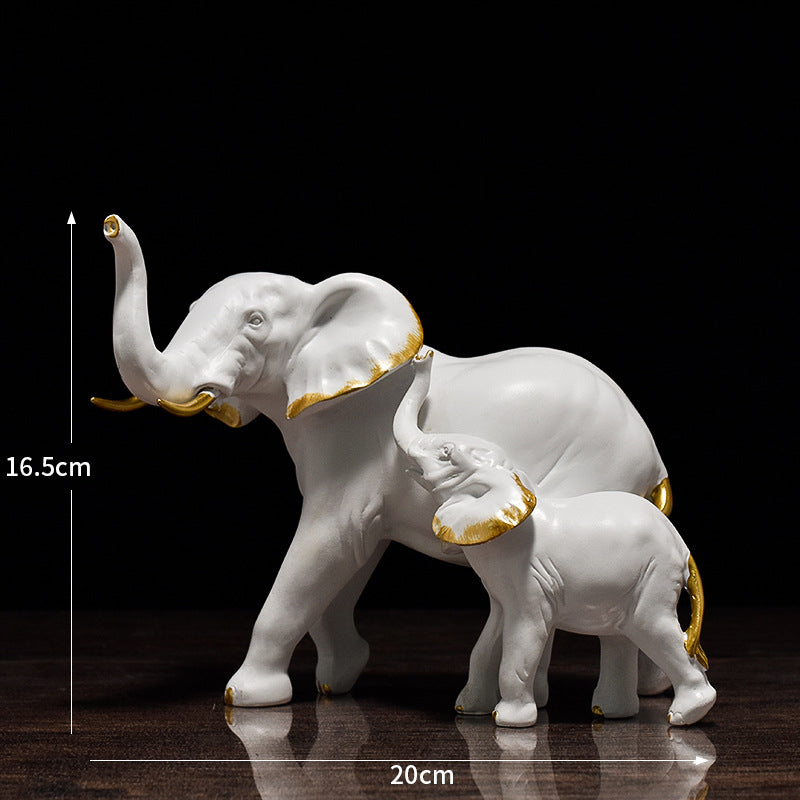 Decorazione a forma di Elefante con bordi dorati