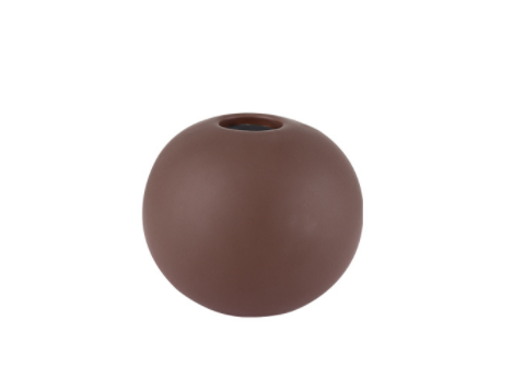 Vaso colorato a forma di sfera in ceramica in stile Morandi
