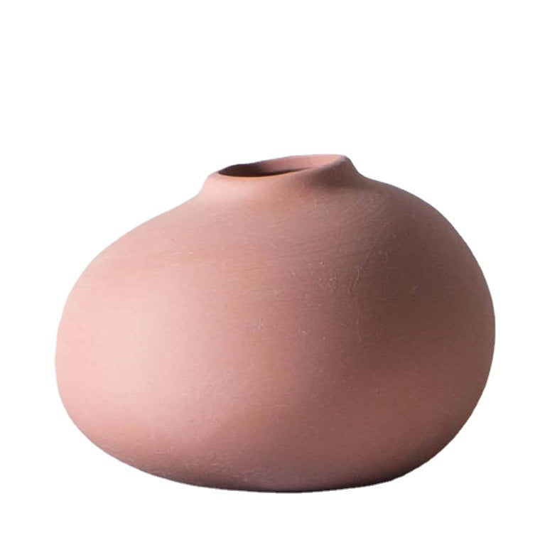 Vaso di ceramica elegante minimalista "sgonfio"