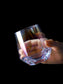 Bicchiere in cristallo a forma diamante con o senza bordo dorato