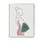 Quadro poster astratto con forme di donna e piante